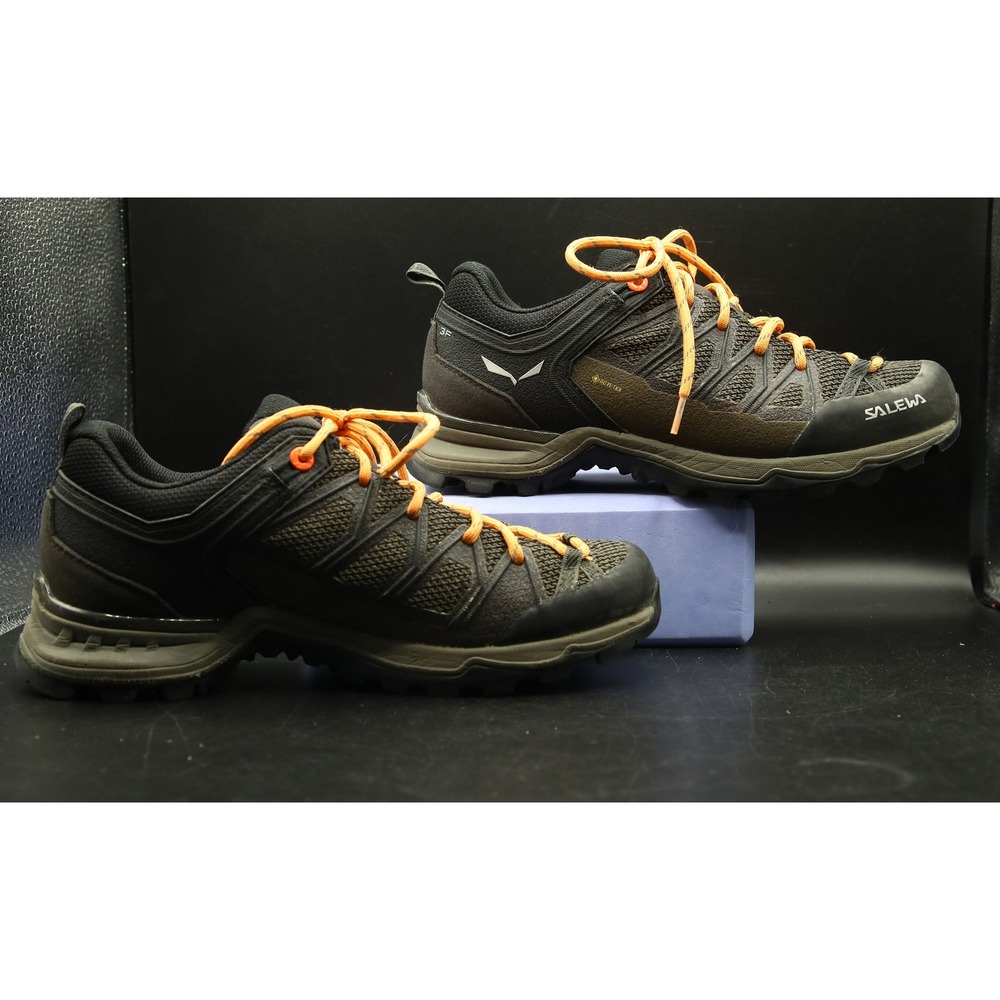 Salewa WS MTN TRAINER LITE GTX Wallnut Fluo Coral Hiking Shoes Women's US 8.5
